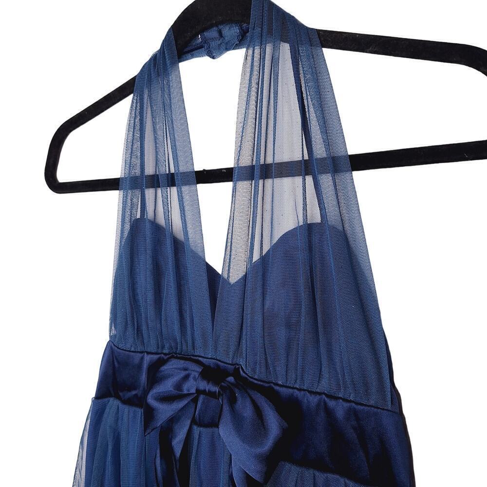 Vintage Y2K Babydoll Dress Halter Mesh Kiki XS Whimsygoth Fairy Coquette Bow